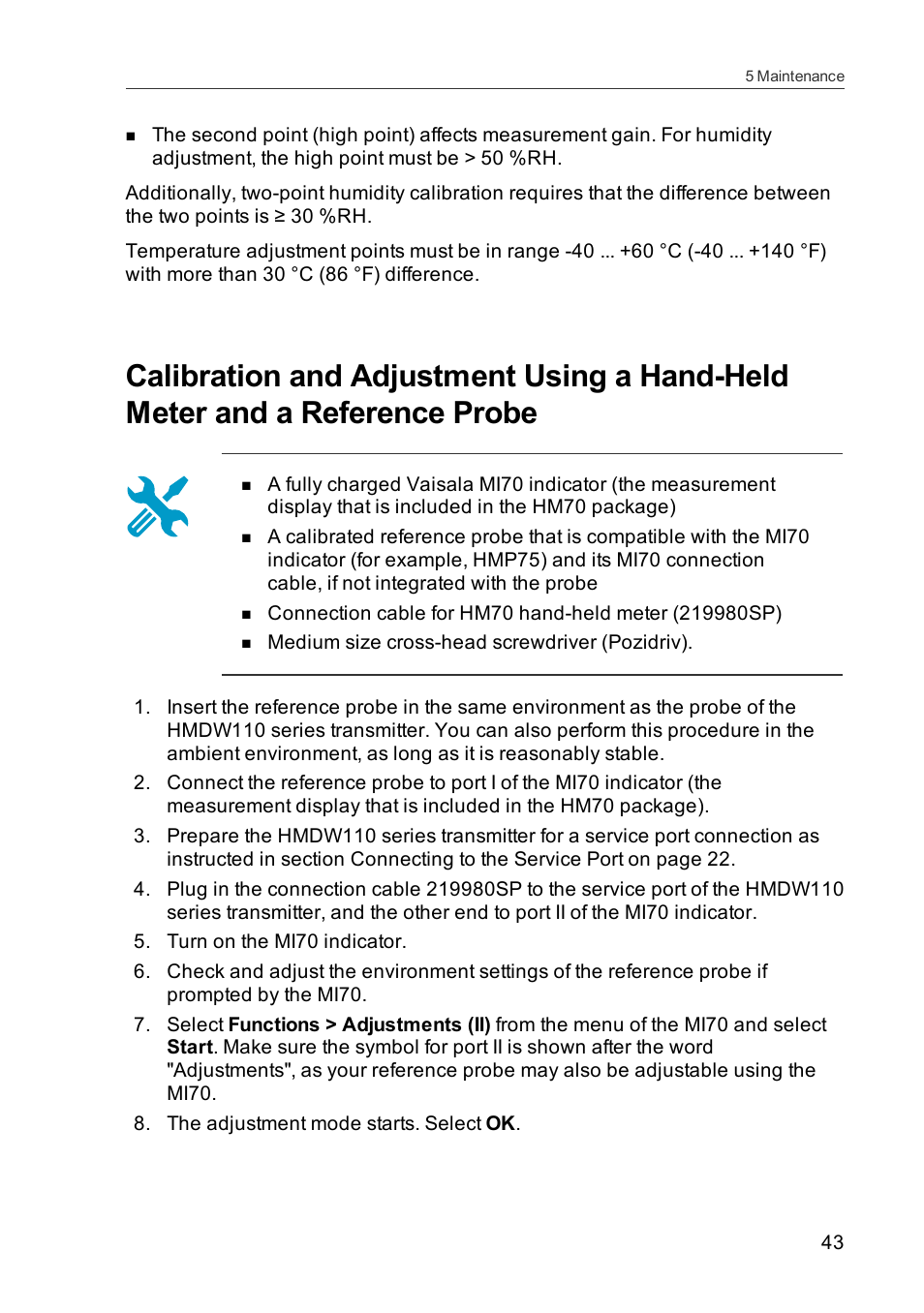 Vaisala HMDW110 User Manual | Page 45 / 62