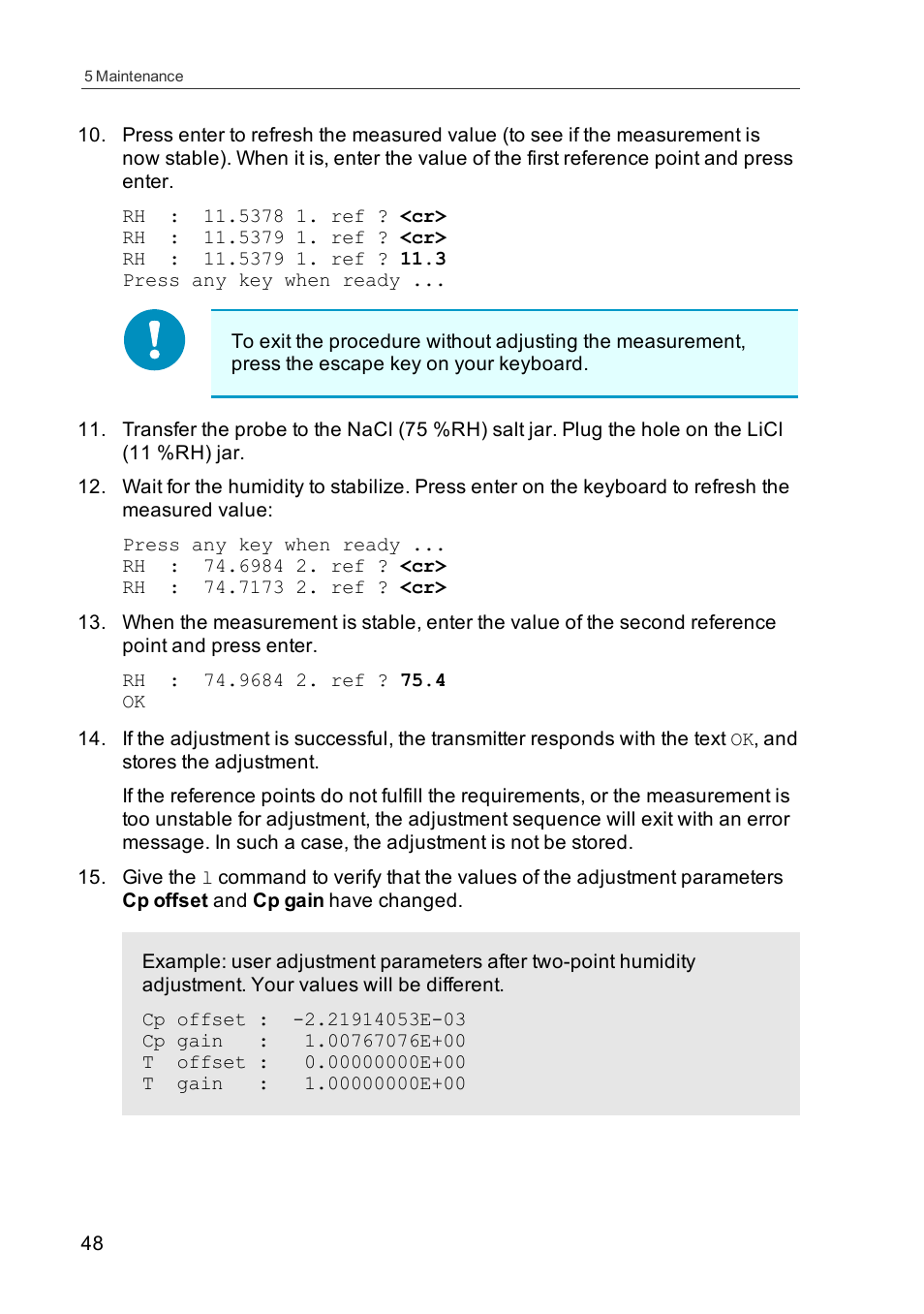 Vaisala HMDW110 User Manual | Page 50 / 62
