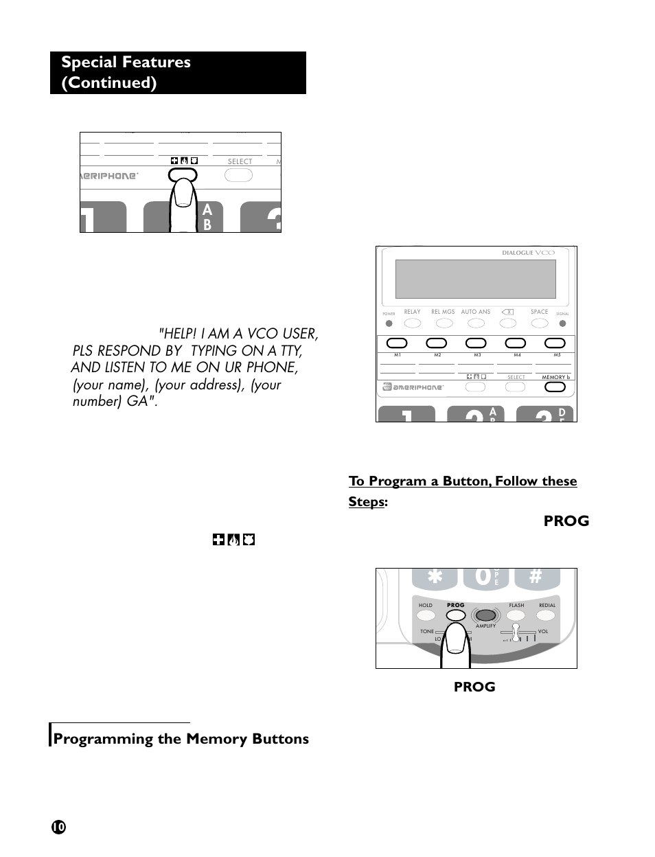 Special features (continued), Figure 25 - prog button, Figure 23 - emergency button | Ameriphone VCO User Manual | Page 12 / 26