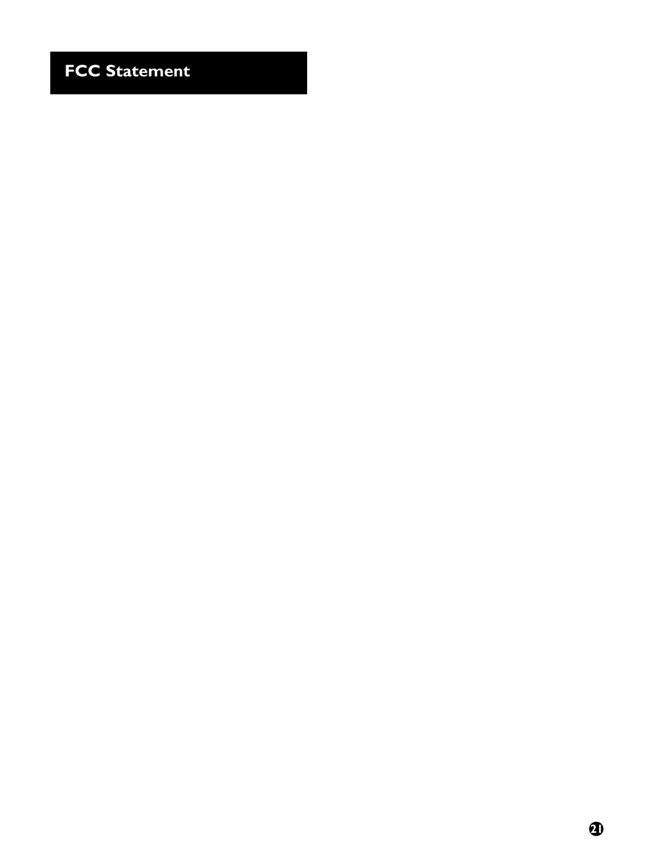 Fcc statement | Ameriphone VCO User Manual | Page 23 / 26