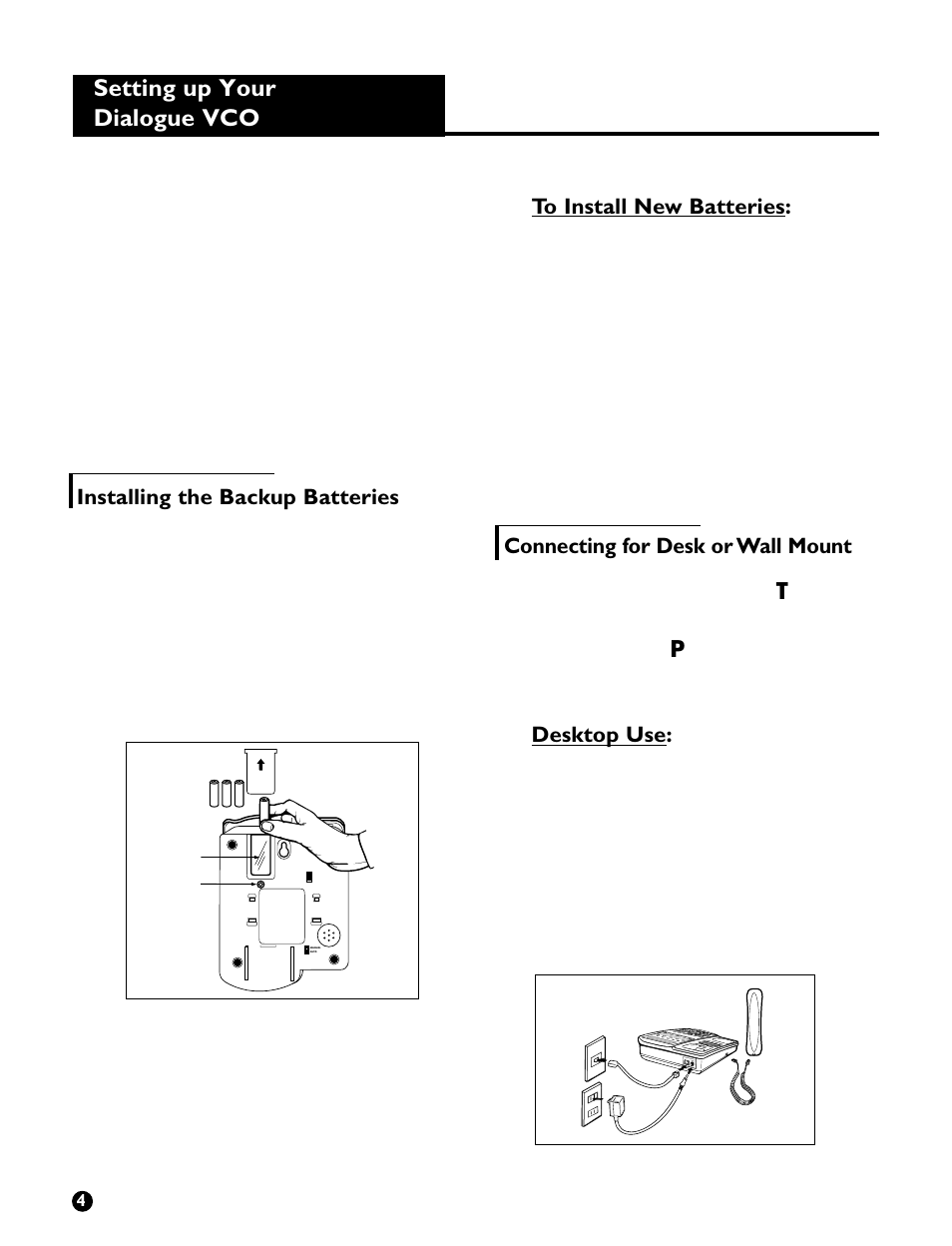 Setting up your dialogue vco, Figure 4 - connecting the components, Figure 3 - accessing the batteries | Ameriphone VCO User Manual | Page 6 / 26