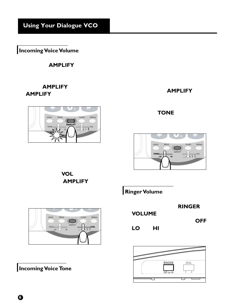 Using your dialogue vco | Ameriphone VCO User Manual | Page 8 / 26