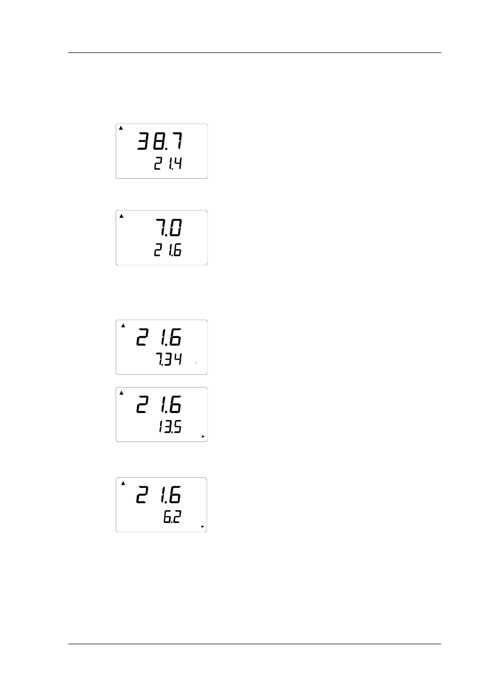 2 measurement readings on display, Measurement readings on display | Vaisala HMP42 User Manual | Page 13 / 74