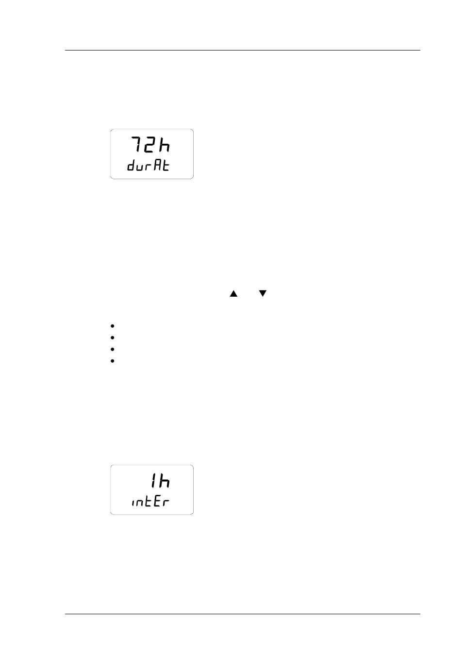 3 setting the measurement duration, 4 setting the measurement interval, Setting the measurement duration | Setting the measurement interval | Vaisala HMP42 User Manual | Page 31 / 74