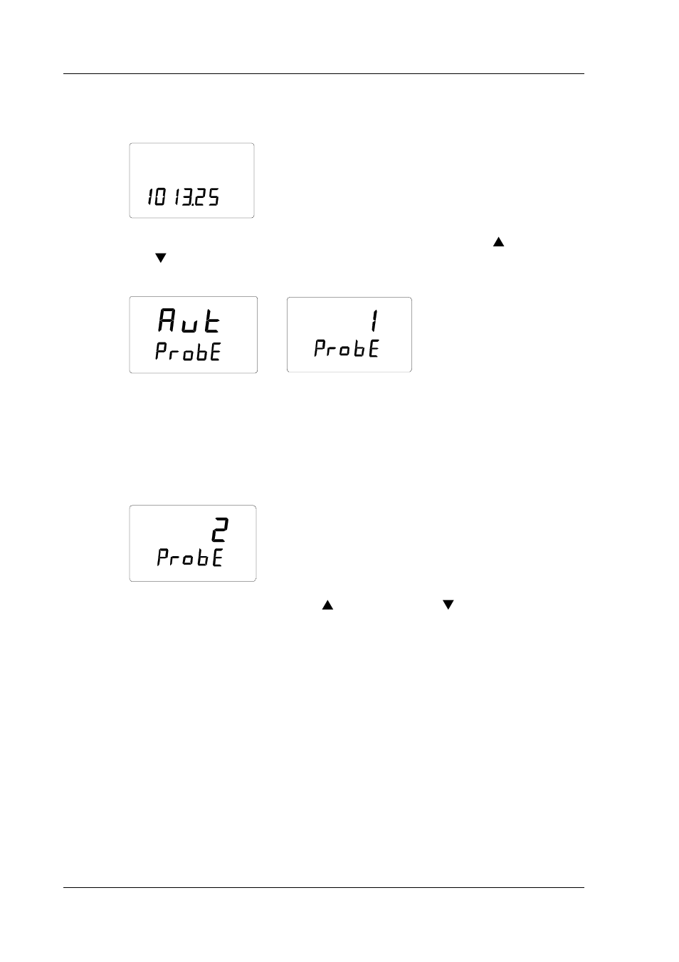 6 selecting the probe type, Selecting the probe type | Vaisala HMP42 User Manual | Page 44 / 74