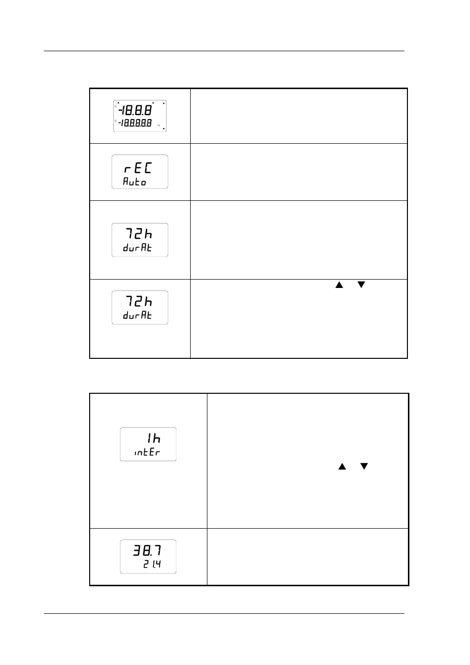 Is displayed, Select the interval with buttons ▲ or ▼. text | Vaisala HMP42 User Manual | Page 64 / 74
