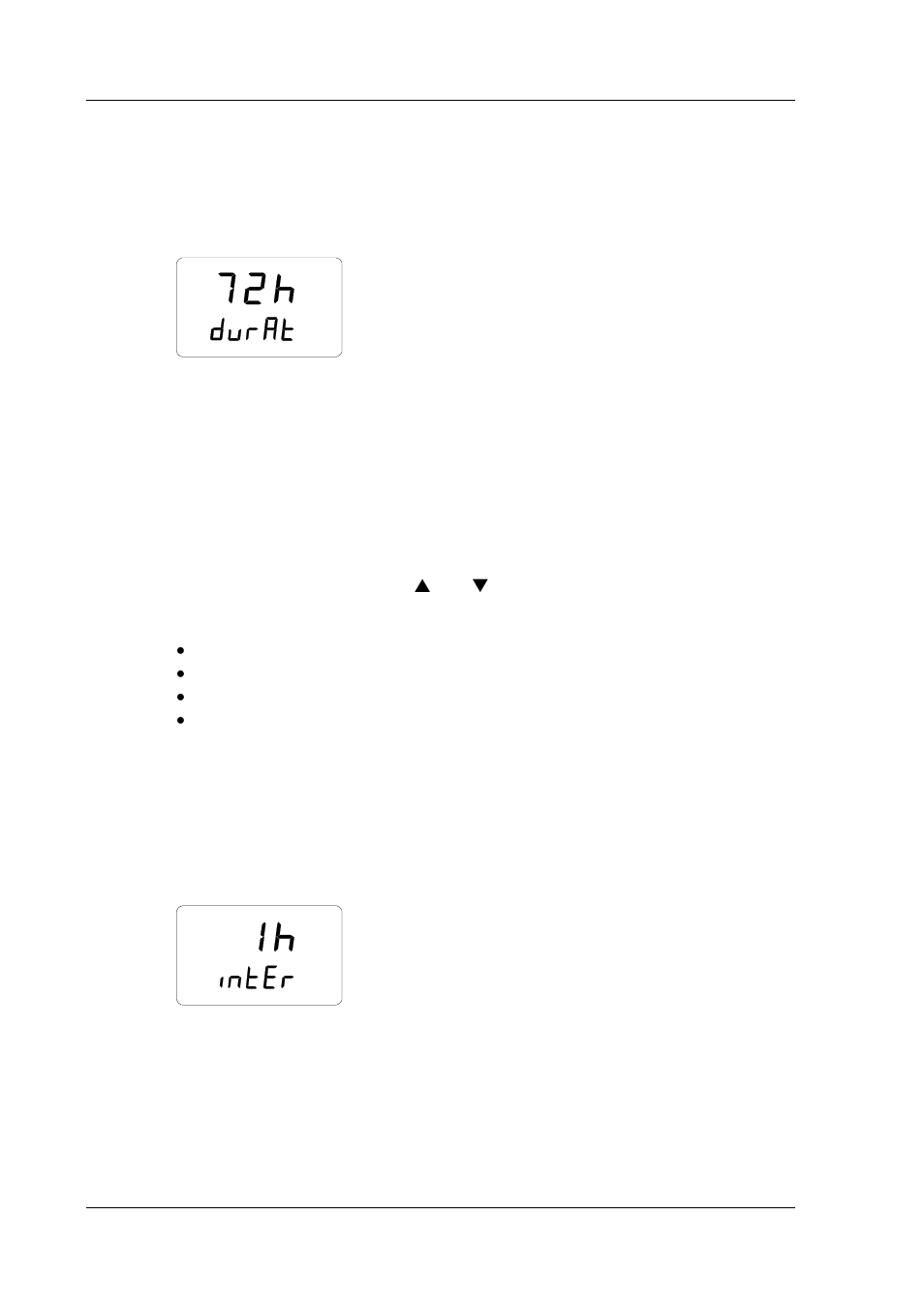 3 setting the measurement duration, 4 setting the measurement interval, Setting the measurement duration | Setting the measurement interval | Vaisala HMP46 User Manual | Page 26 / 72