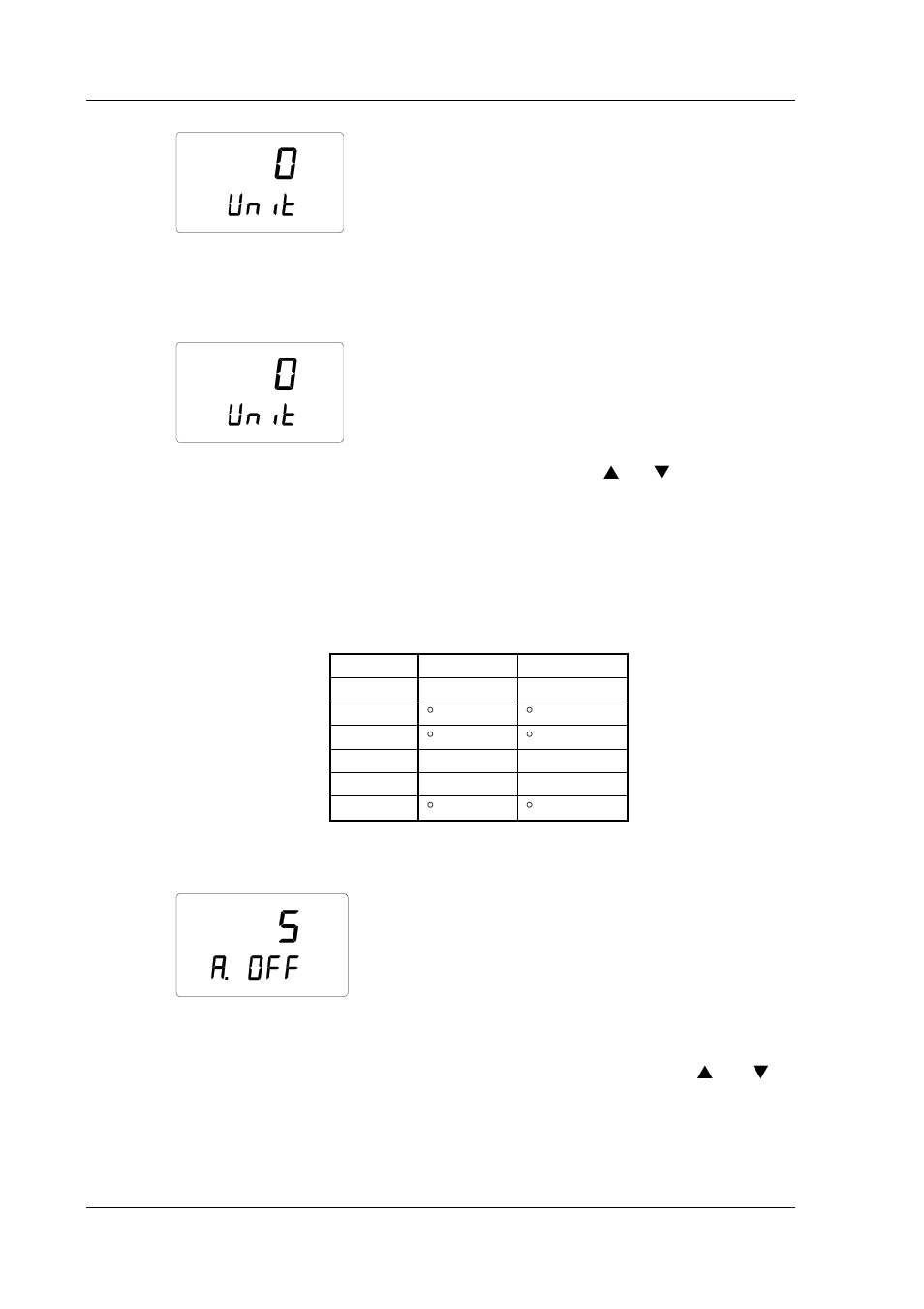 2 selecting the display units, 3 setting the automatic power-off function, Selecting the display units | Setting the automatic power-off function | Vaisala HMP46 User Manual | Page 38 / 72