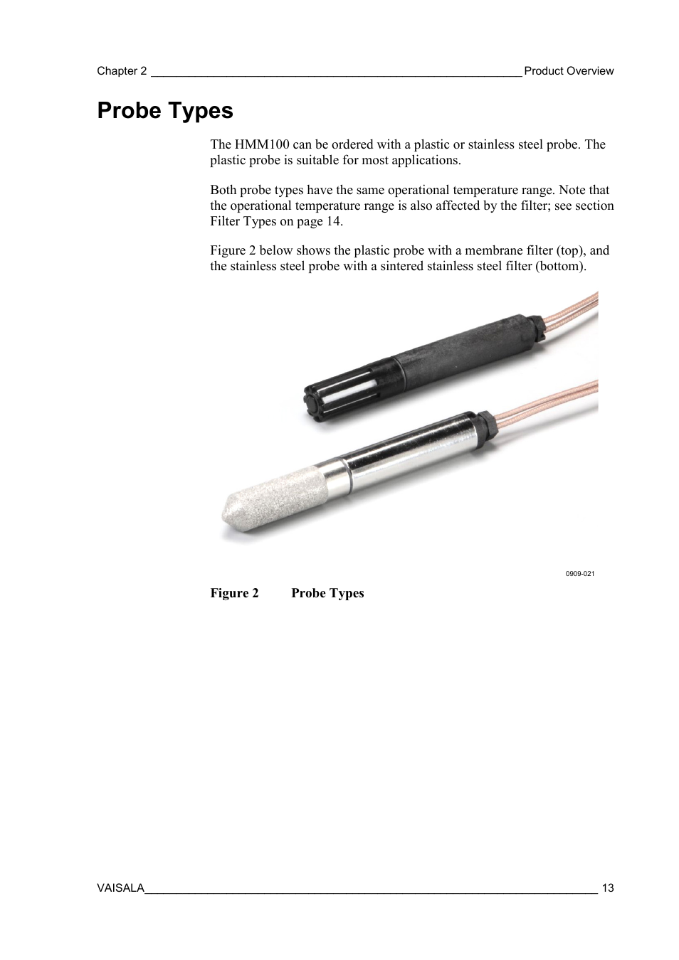 Probe types, Figure 2 | Vaisala HMM100 User Manual | Page 15 / 71
