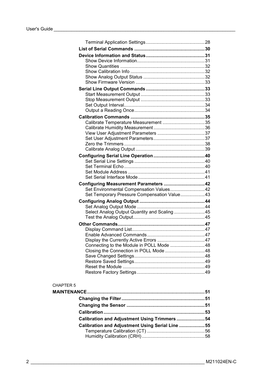 Vaisala HMM100 User Manual | Page 4 / 71