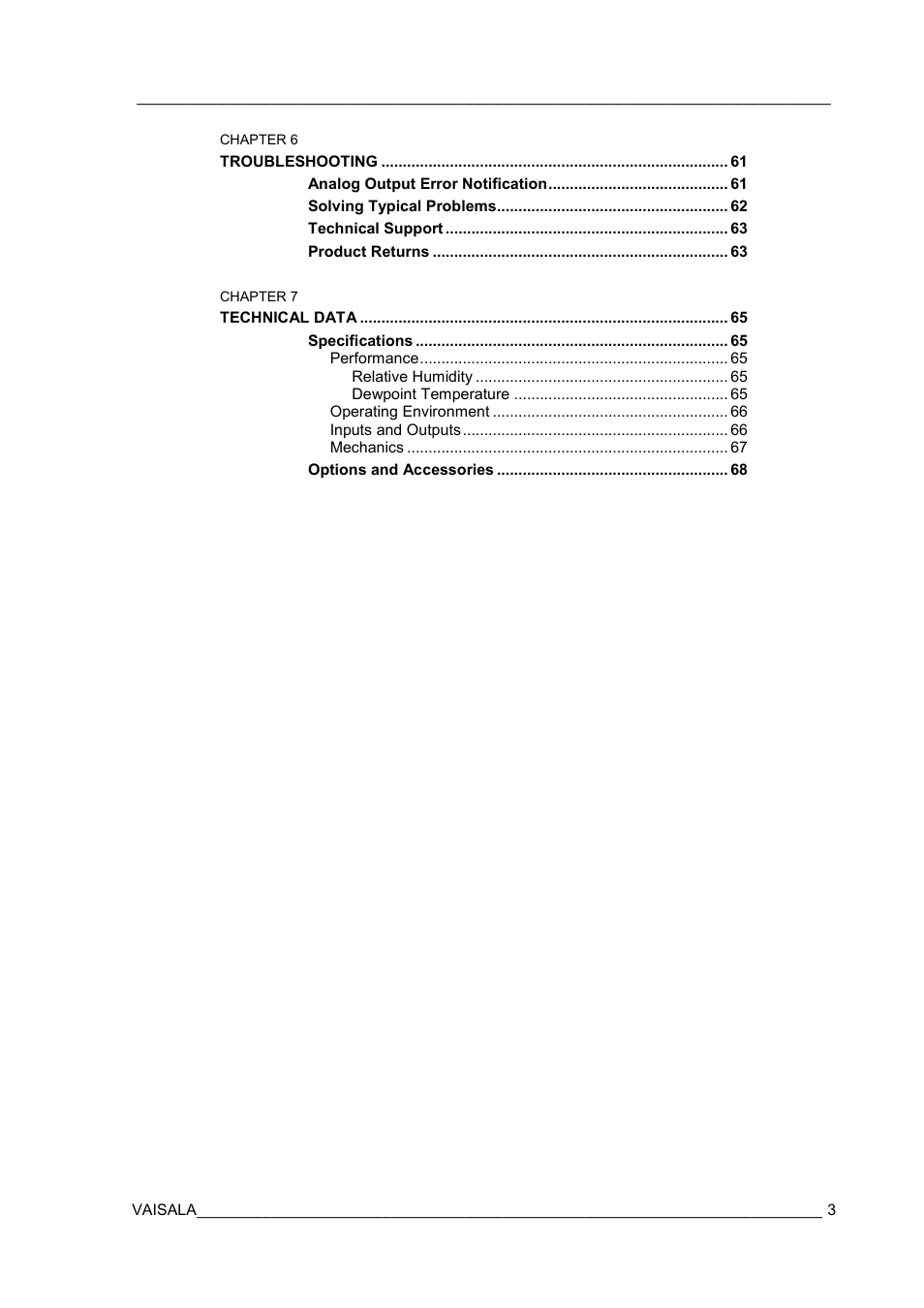 Vaisala HMM100 User Manual | Page 5 / 71