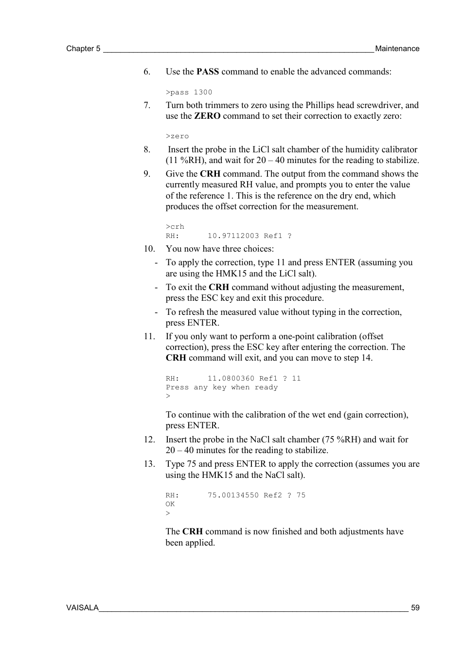 Vaisala HMM100 User Manual | Page 61 / 71