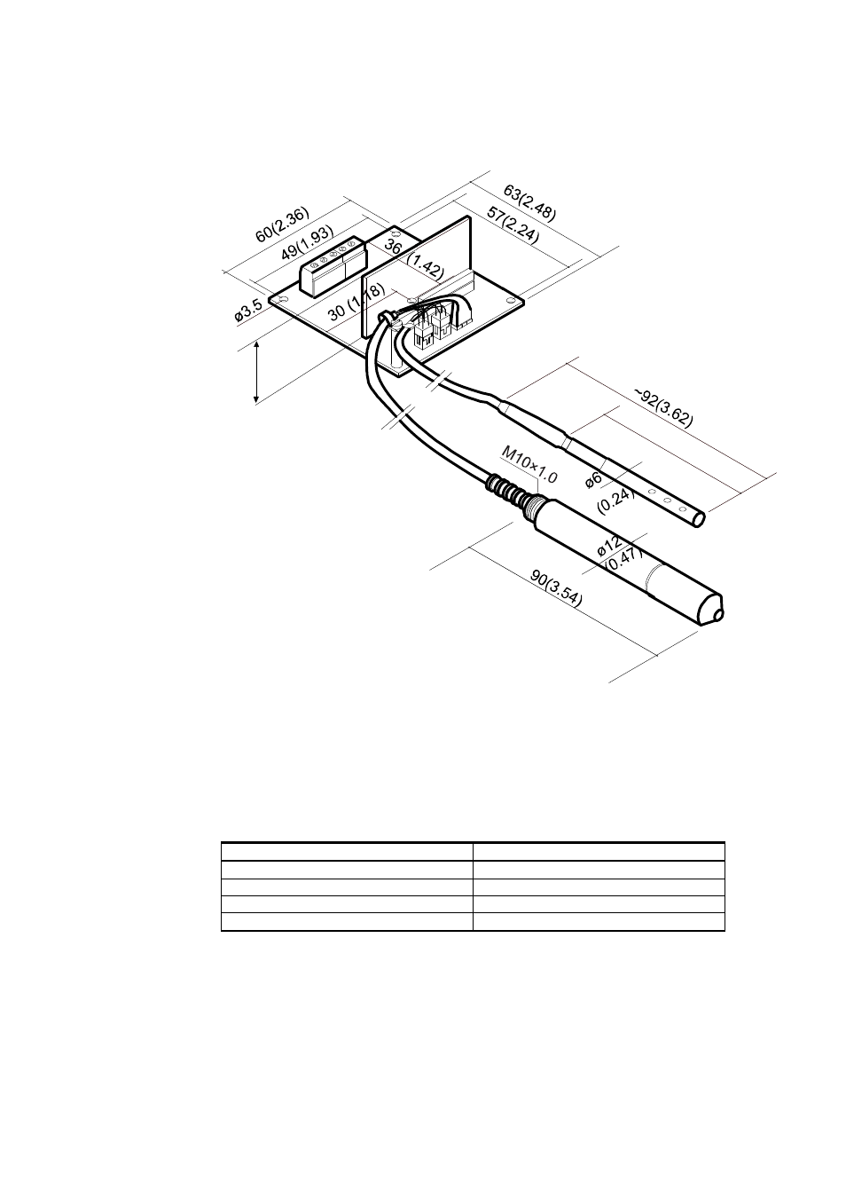 Dimensions, Serial bus settings, Figure 3 | Dimensions in mm (inches) | Vaisala HMM213 User Manual | Page 20 / 52