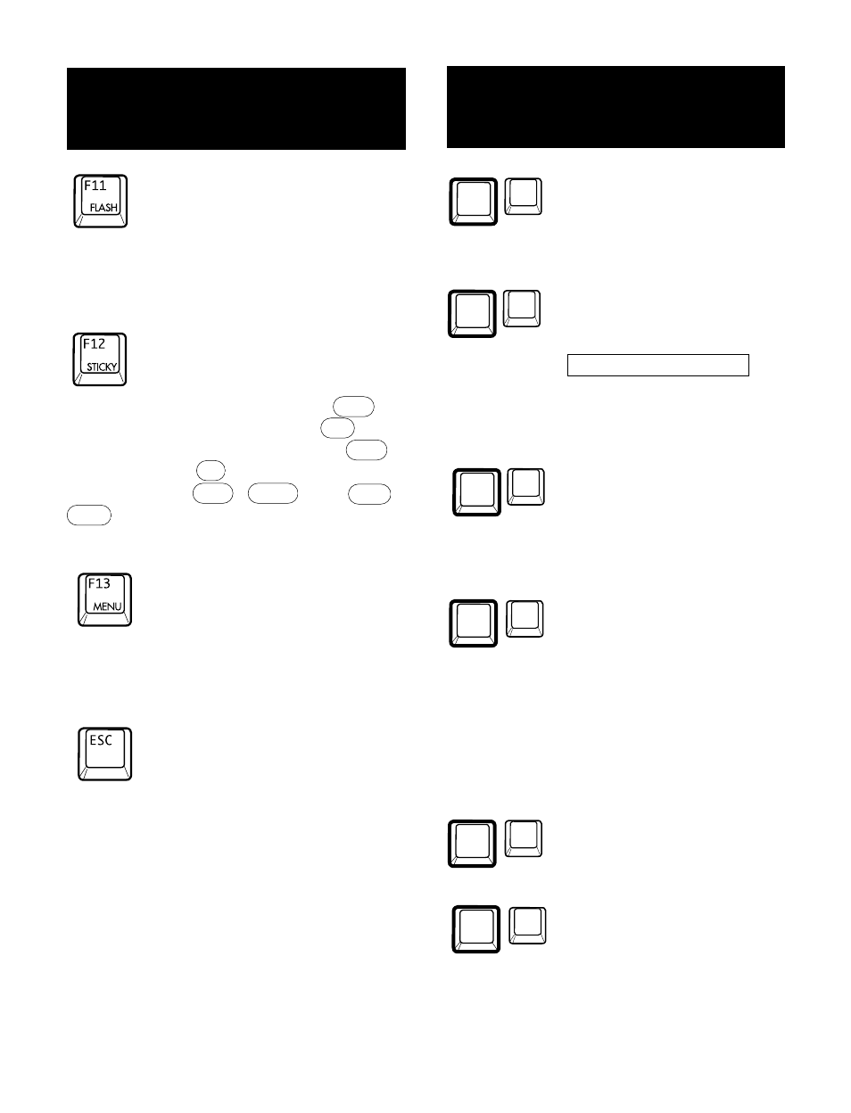On/off line, Wait, Cell flash | Vco mode, Backlight, Flash, Sticky, Menu | Ameriphone Q90 User Manual | Page 22 / 32