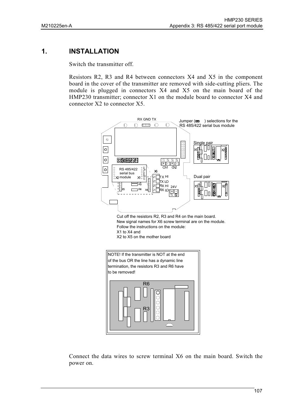 Installation | Vaisala HMP230 User Manual | Page 113 / 163