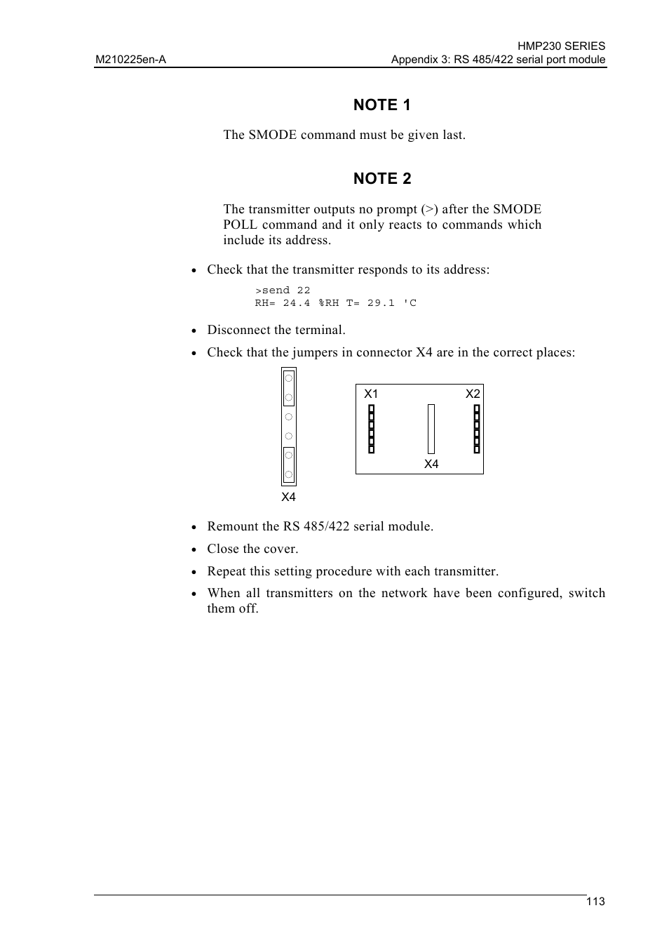 Vaisala HMP230 User Manual | Page 119 / 163