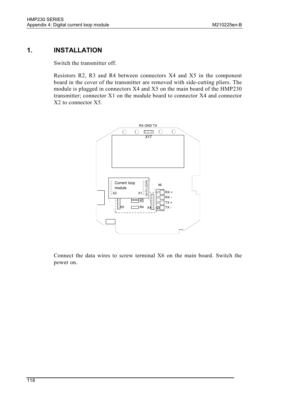 Installation | Vaisala HMP230 User Manual | Page 124 / 163