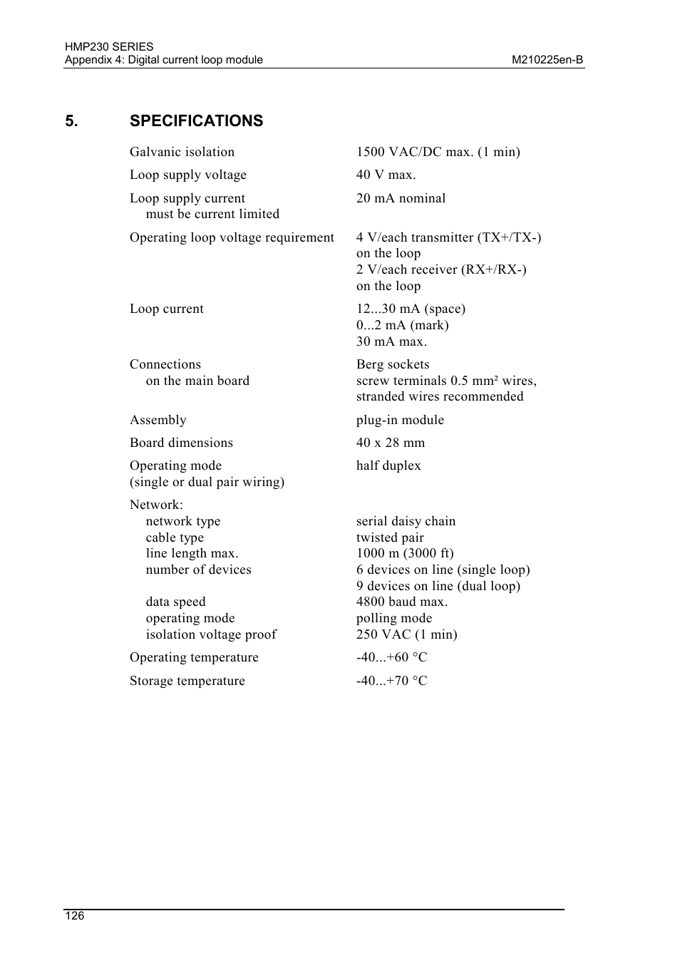 Specifications | Vaisala HMP230 User Manual | Page 132 / 163