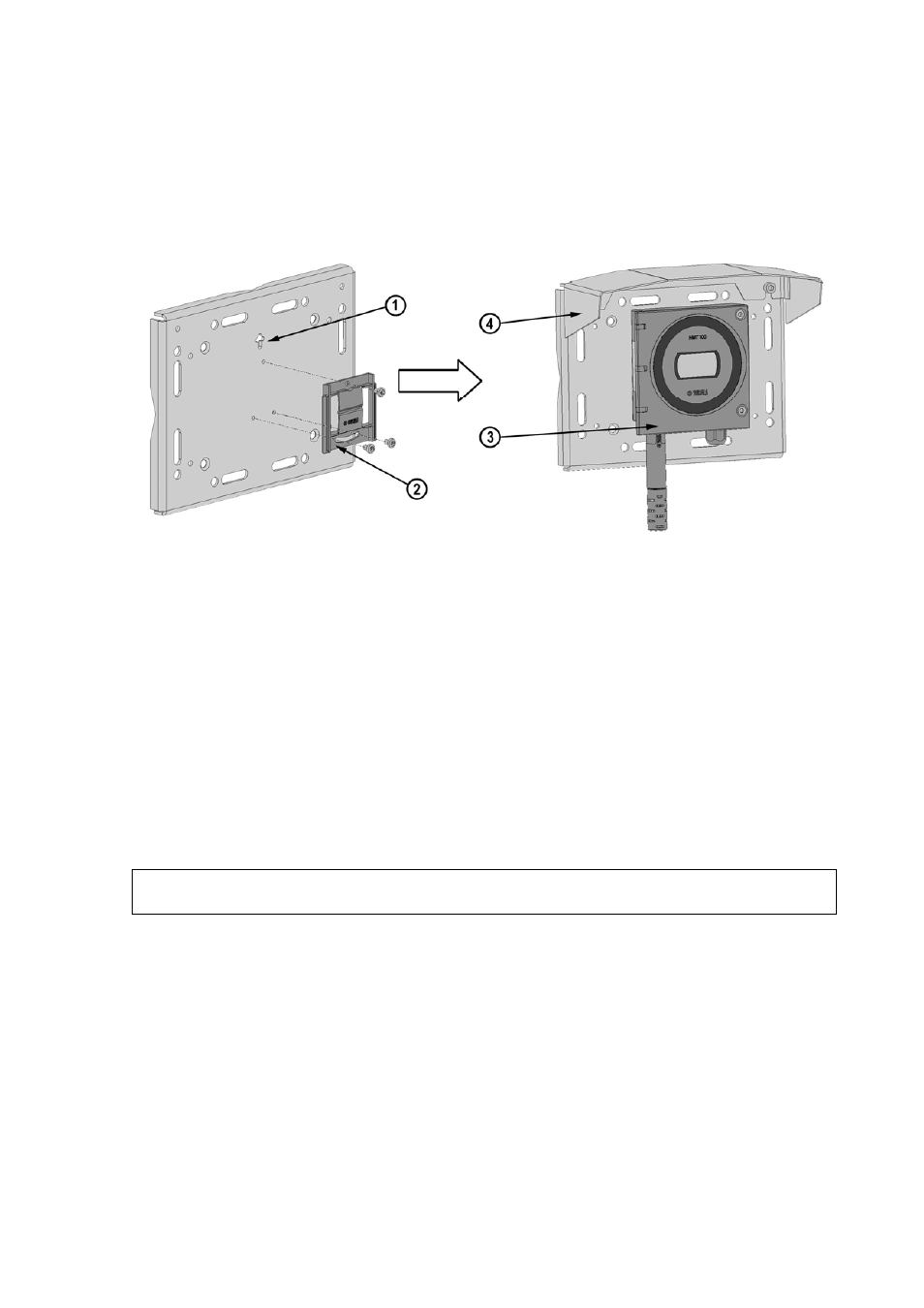Installation with rain shield | Vaisala HMT100 User Manual | Page 17 / 52