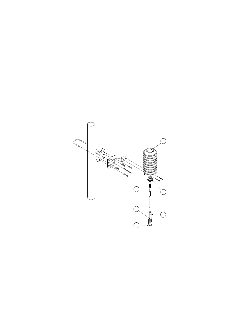 Installation with radiation shield | Vaisala HMT100 User Manual | Page 18 / 52