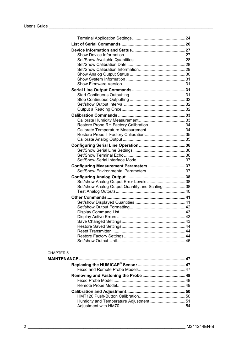 Vaisala HMT120 User Manual | Page 4 / 87