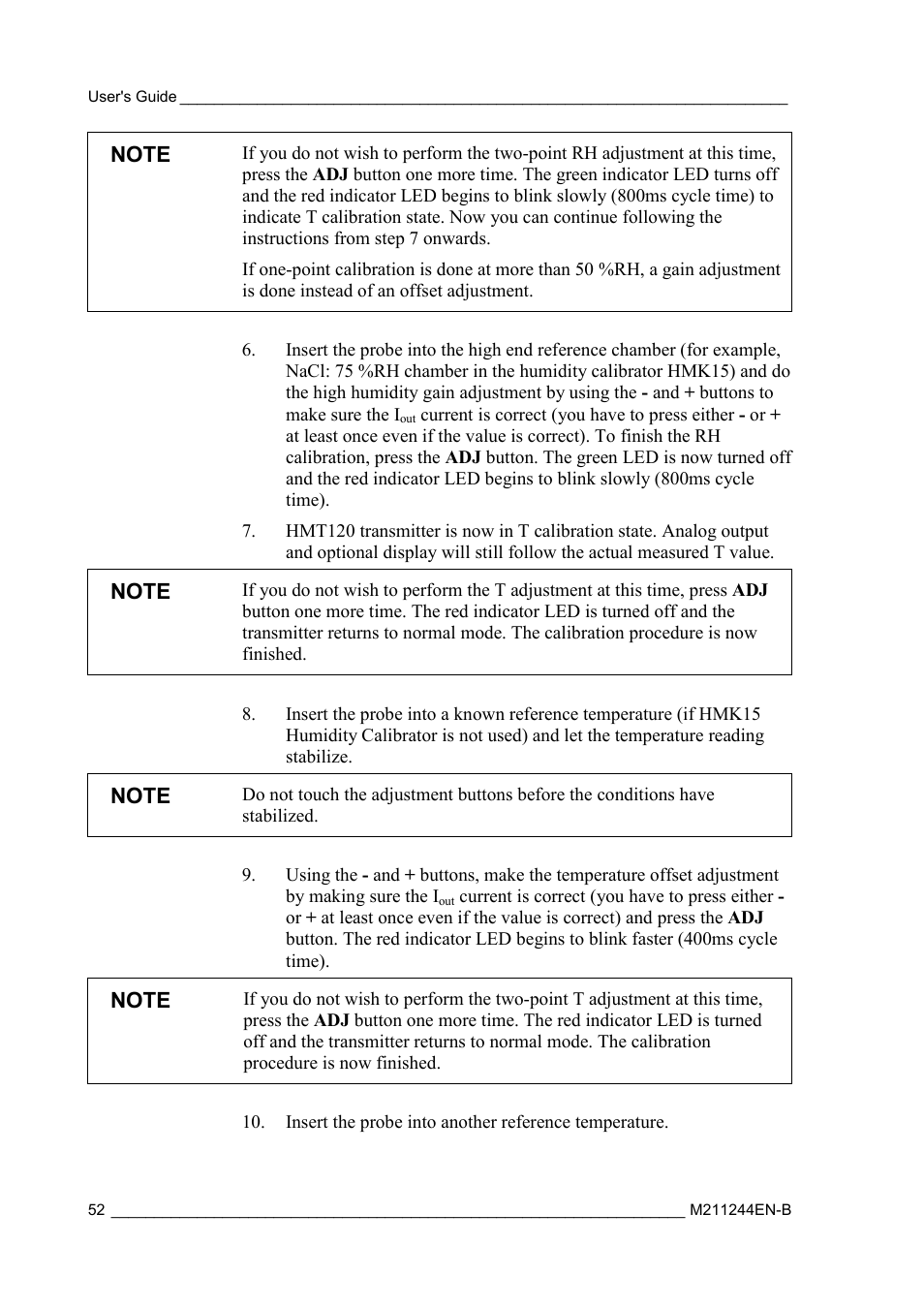 Vaisala HMT120 User Manual | Page 54 / 87