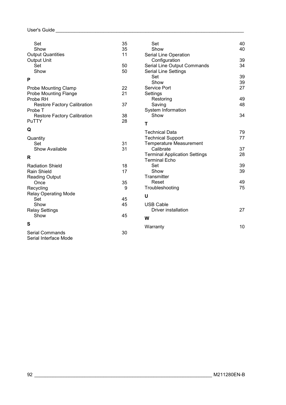 Vaisala HMT130 User Manual | Page 94 / 95