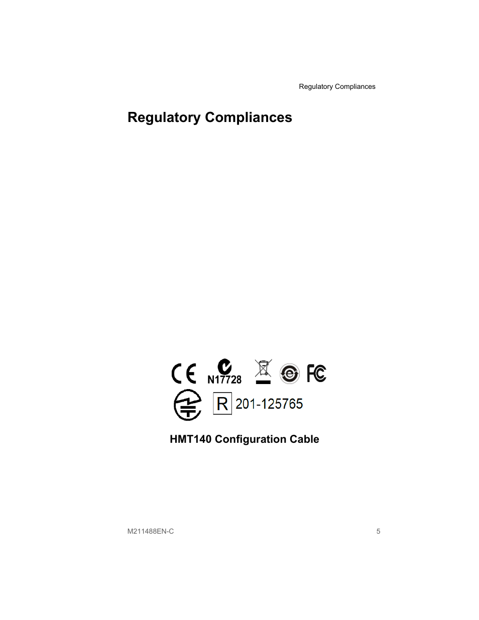 Regulatory compliances, Hmt140 configuration cable | Vaisala HMT140 User Manual | Page 13 / 76