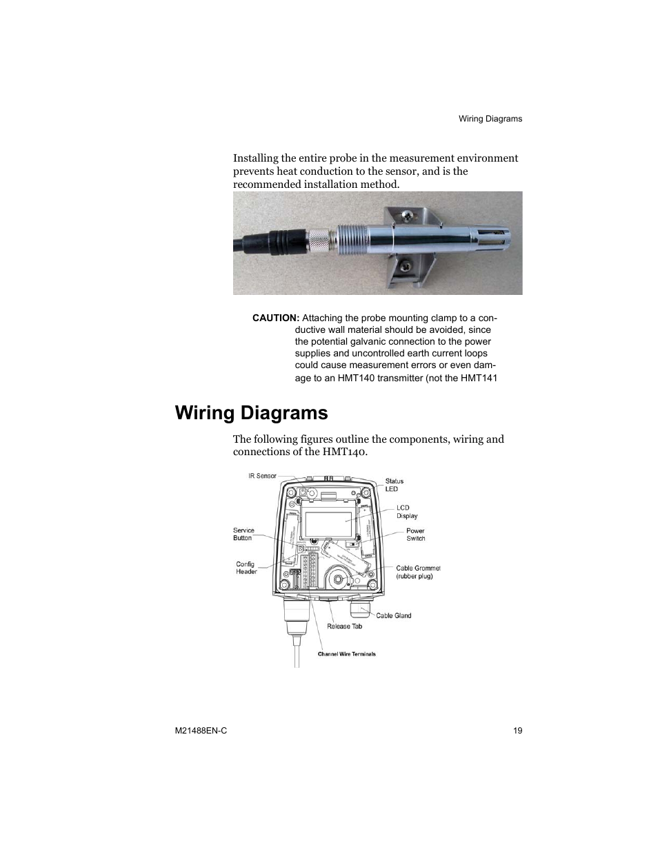 Wiring diagrams | Vaisala HMT140 User Manual | Page 27 / 76