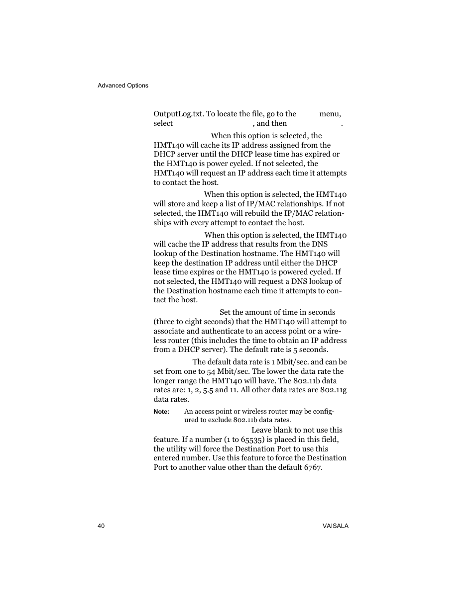 Vaisala HMT140 User Manual | Page 48 / 76