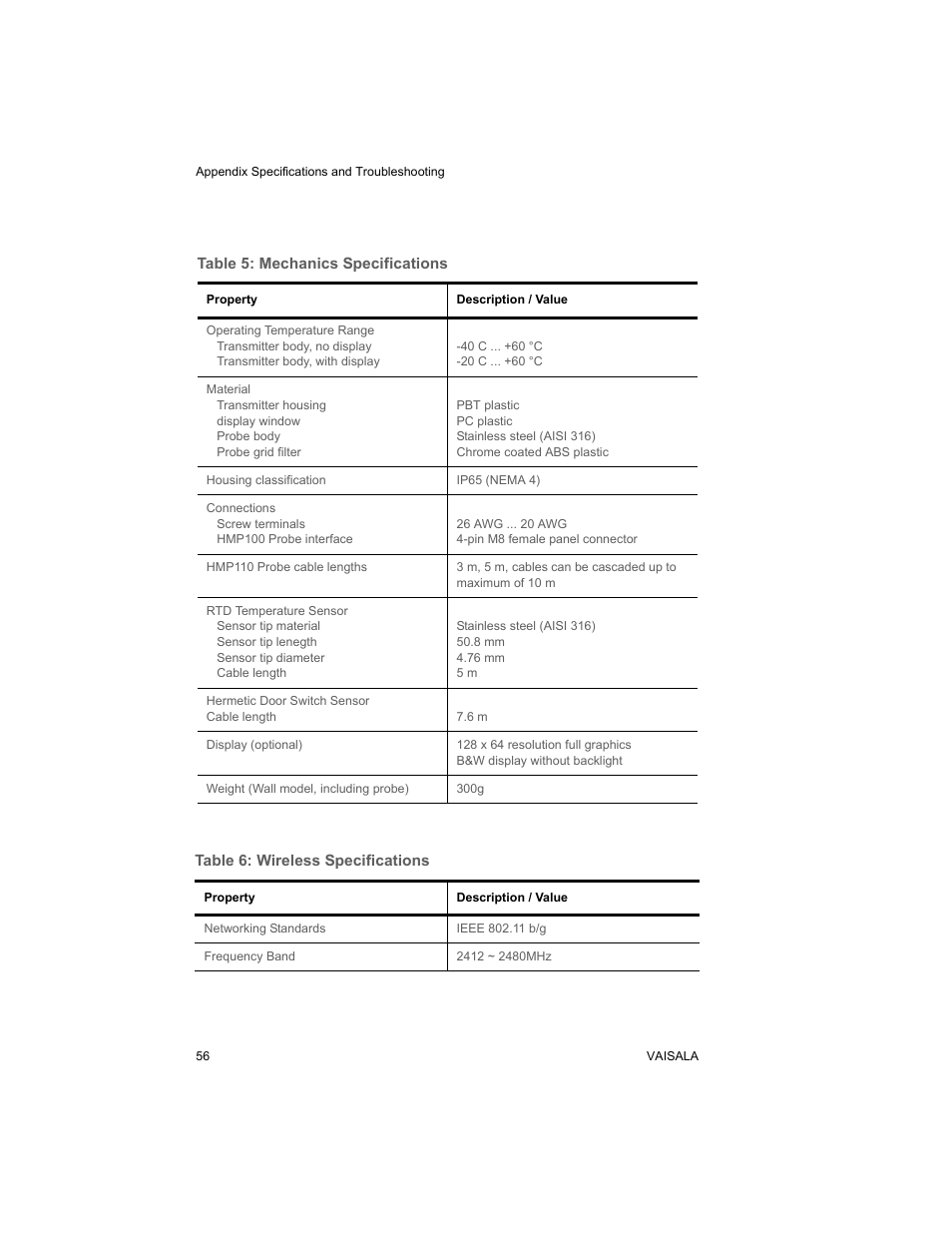 Vaisala HMT140 User Manual | Page 64 / 76