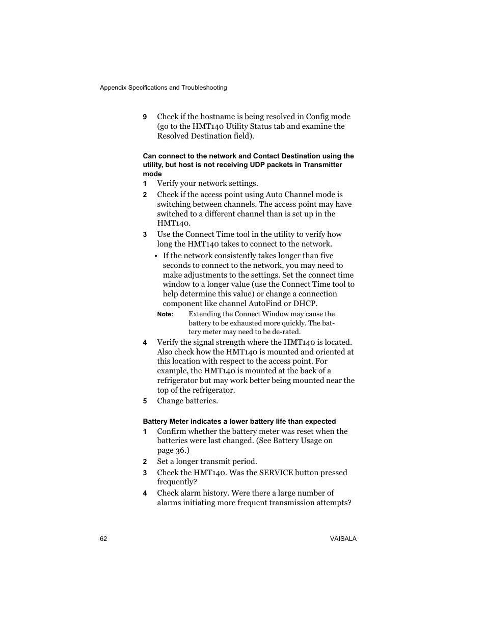 Vaisala HMT140 User Manual | Page 70 / 76