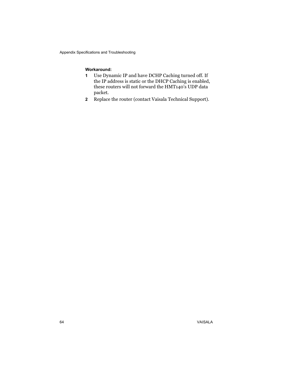 Vaisala HMT140 User Manual | Page 72 / 76
