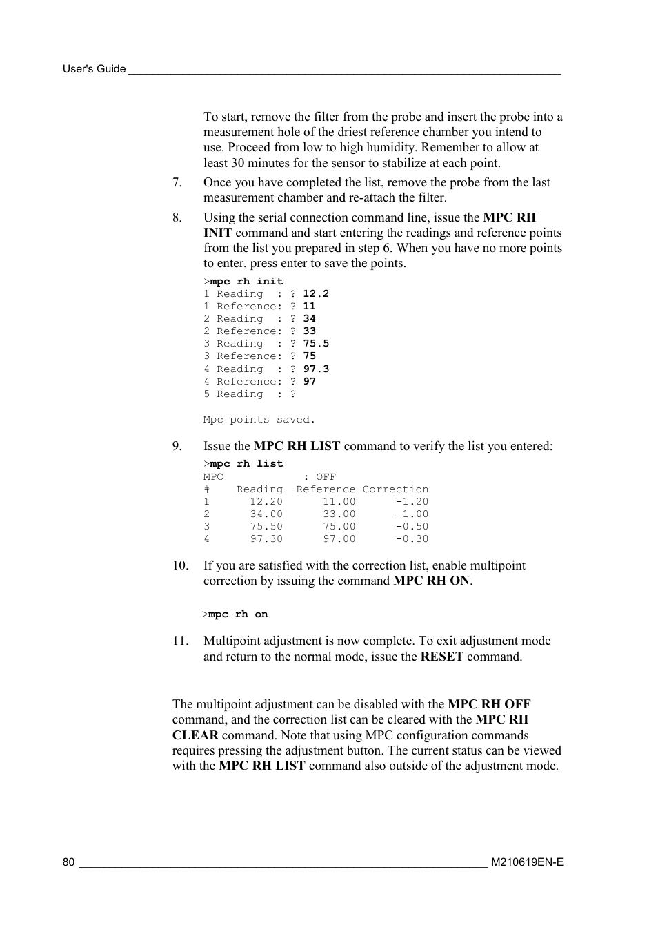 Vaisala HMT310 User Manual | Page 80 / 105