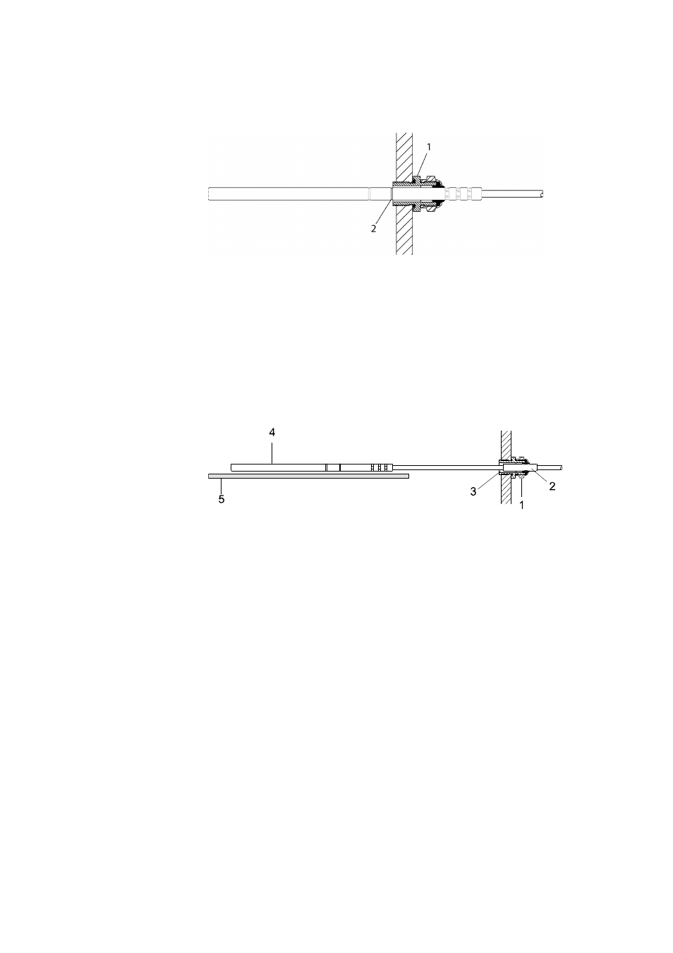 T- probe installations (hmt337), Figure 98, Vapor tight installation | Figure 99, Wall mounting installation | Vaisala HMT330 User Manual | Page 191 / 209