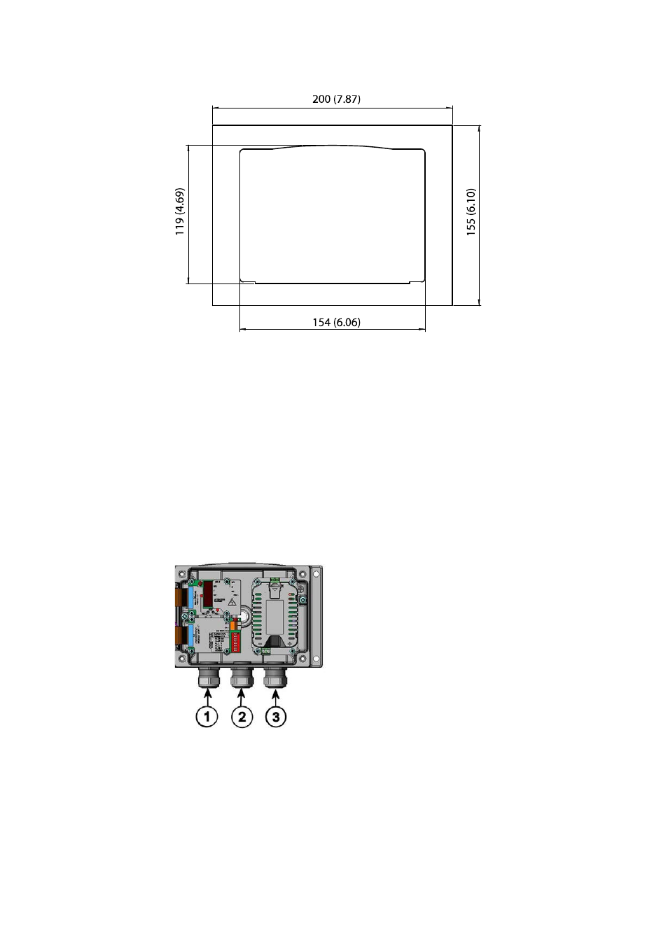 Wiring, Cable bushings, Figure 17 | Panel mounting dimensions (mm/inch), Figure 18 | Vaisala HMT330 User Manual | Page 36 / 209