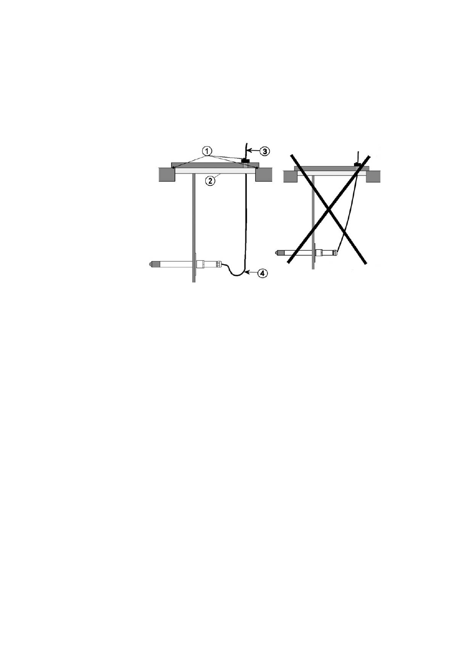 General instructions for probes with a cable, Figure 23, Horizontal mounting of probe | Vaisala HMT330 User Manual | Page 43 / 209