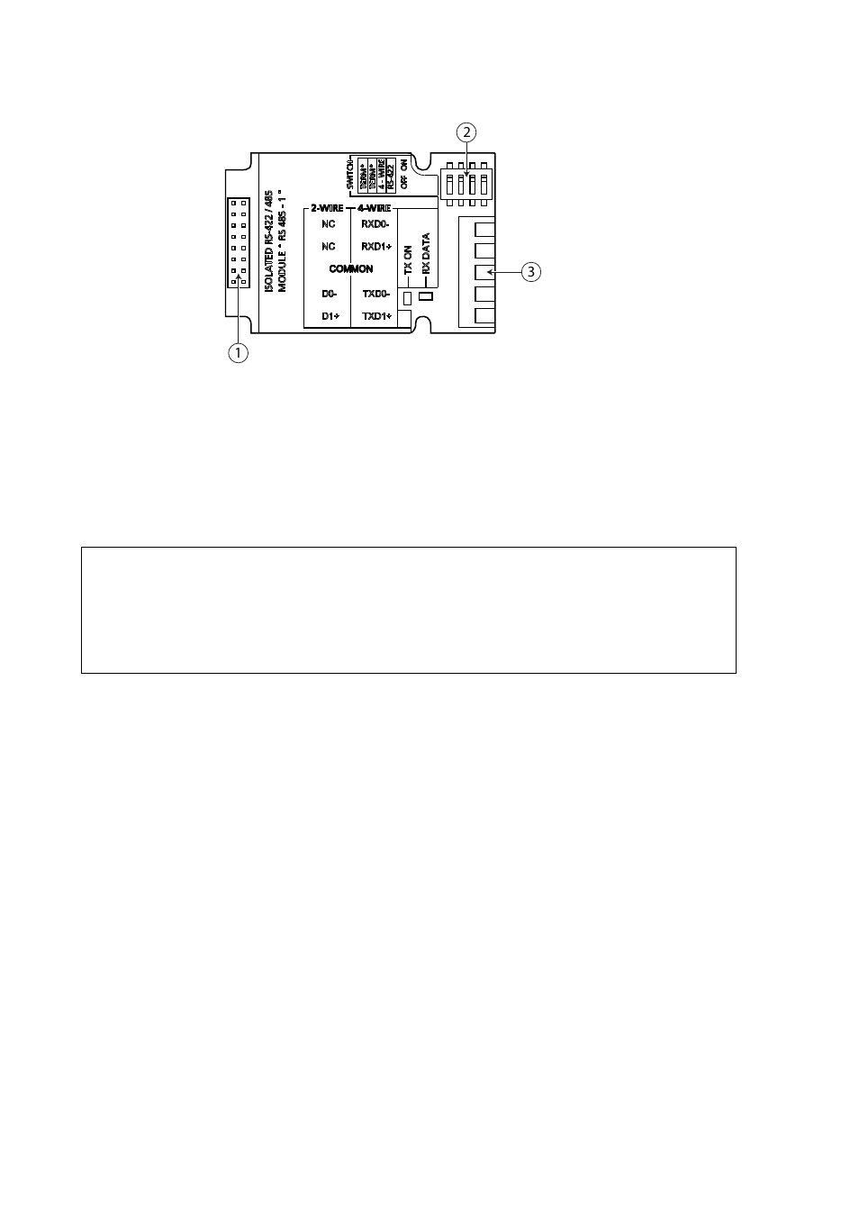 Installation and wiring, Figure 36, Rs-422/485 module | Vaisala HMT330 User Manual | Page 60 / 209