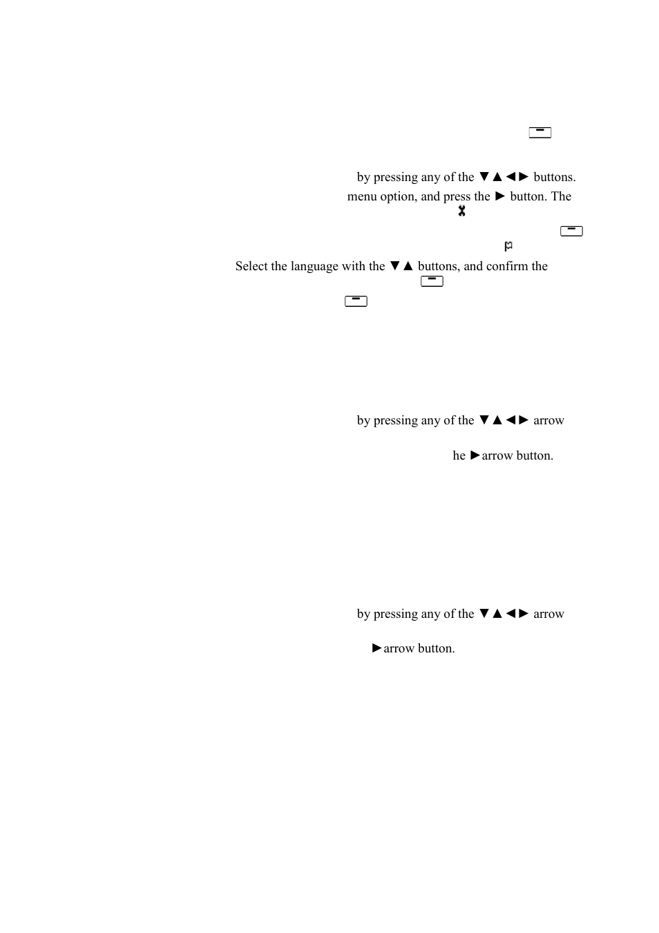 Changing the language, Rounding setting, Display backlight setting | Vaisala HMT330 User Manual | Page 73 / 209