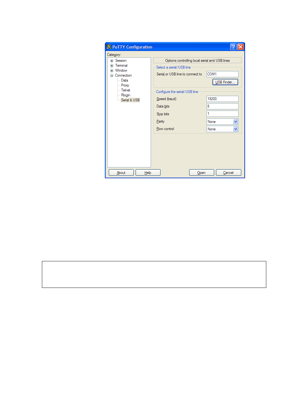 Opening a telnet session (lan/wlan), Figure 59, Opening a serial connection | Vaisala HMT330 User Manual | Page 93 / 209