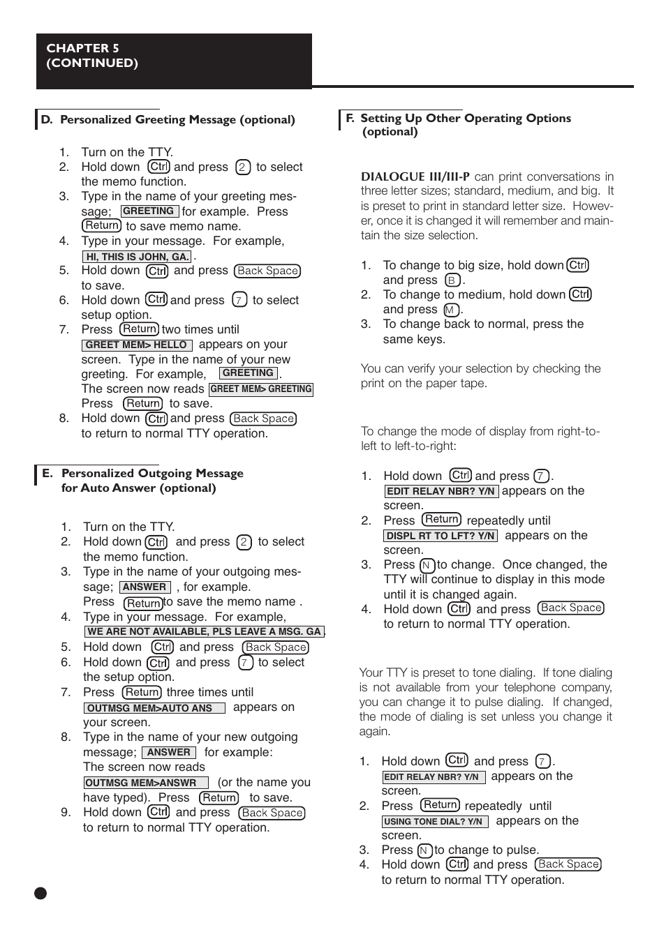 Ameriphone IIIP TTY User Manual | Page 10 / 33