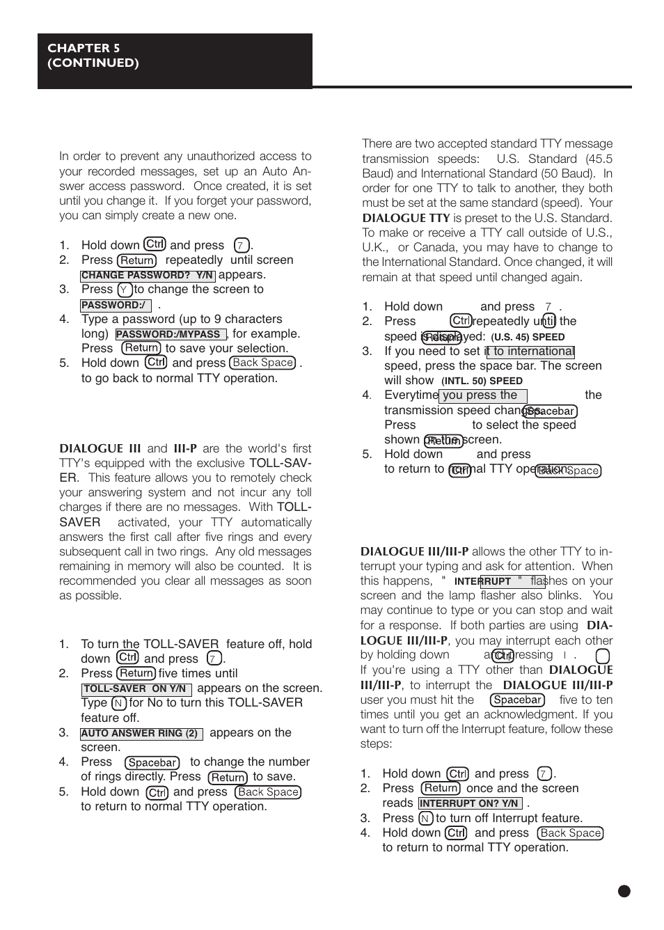 Ameriphone IIIP TTY User Manual | Page 11 / 33