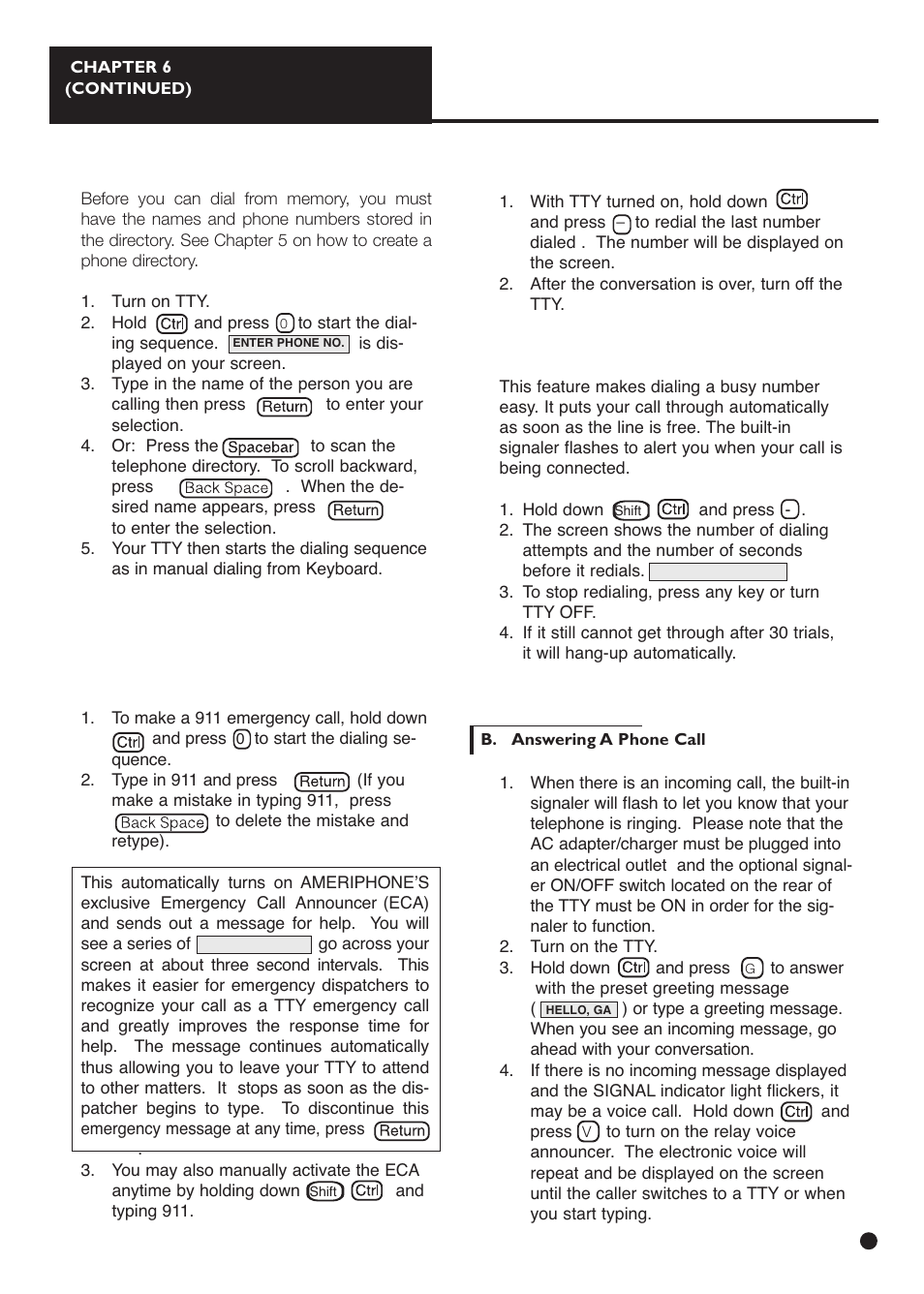 Ameriphone IIIP TTY User Manual | Page 13 / 33