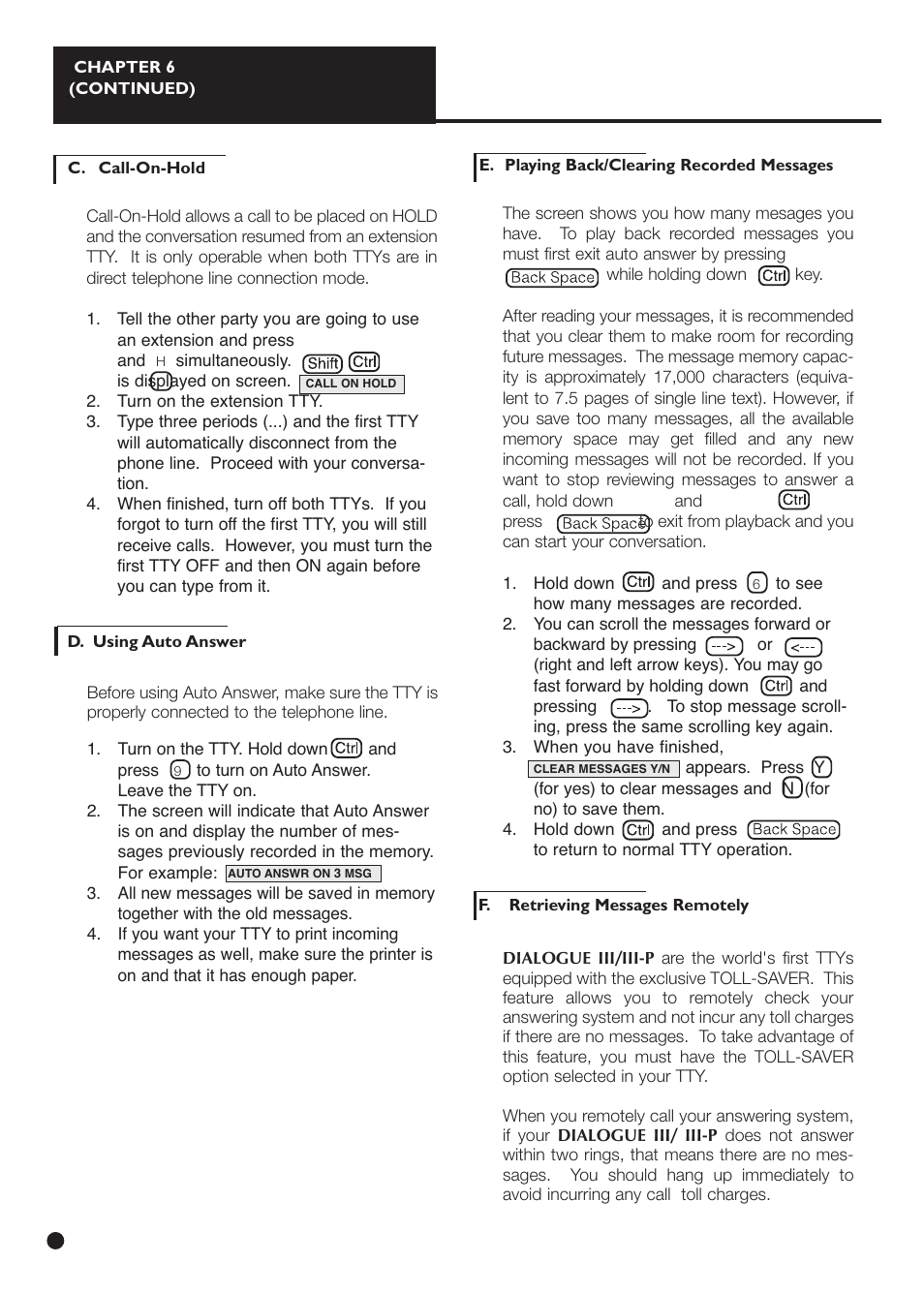 Ameriphone IIIP TTY User Manual | Page 14 / 33