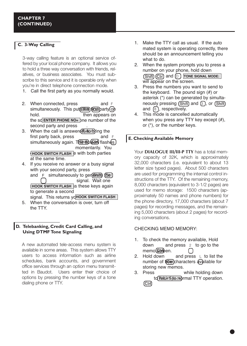 Ameriphone IIIP TTY User Manual | Page 17 / 33