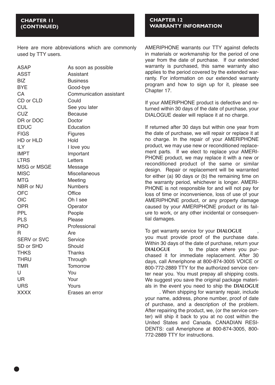 Ameriphone IIIP TTY User Manual | Page 24 / 33