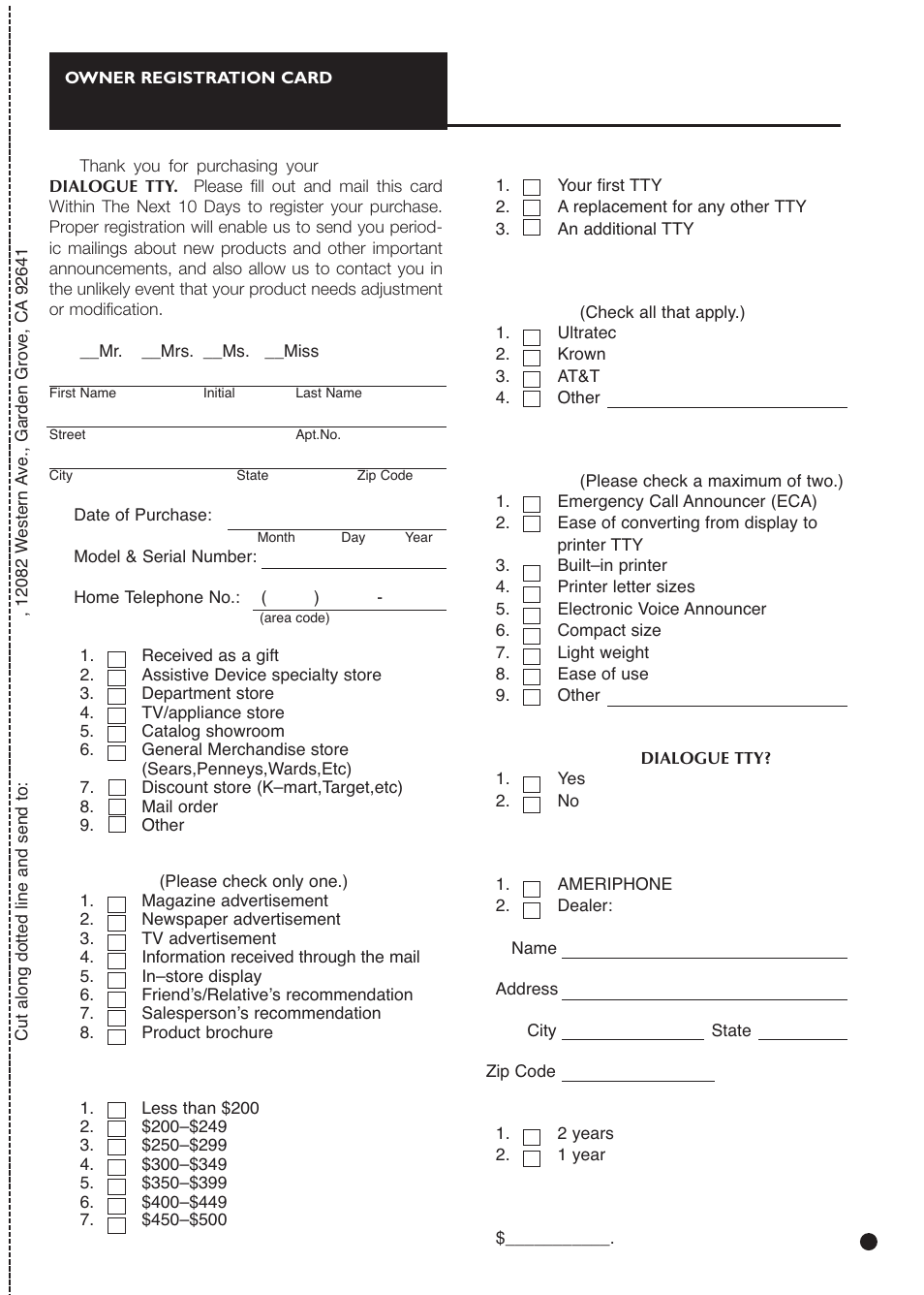 Ameriphone IIIP TTY User Manual | Page 29 / 33