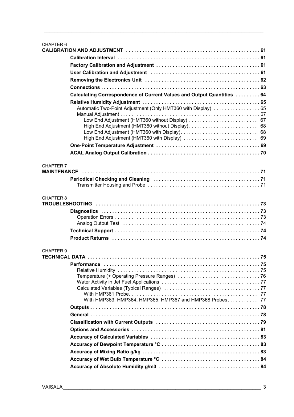 Vaisala HMT360 User Manual | Page 5 / 97