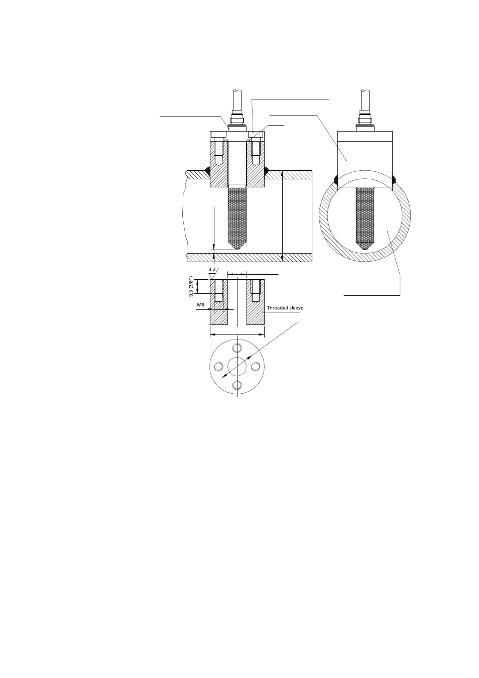 Figure 7, Hmp362 installation (without sampling cell), Hmp362 probe | Vaisala HMT360N User Manual | Page 27 / 110