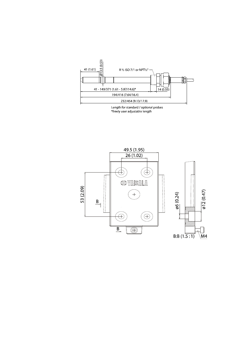 Hmp368, Mounting plate | Vaisala HMT360N User Manual | Page 87 / 110